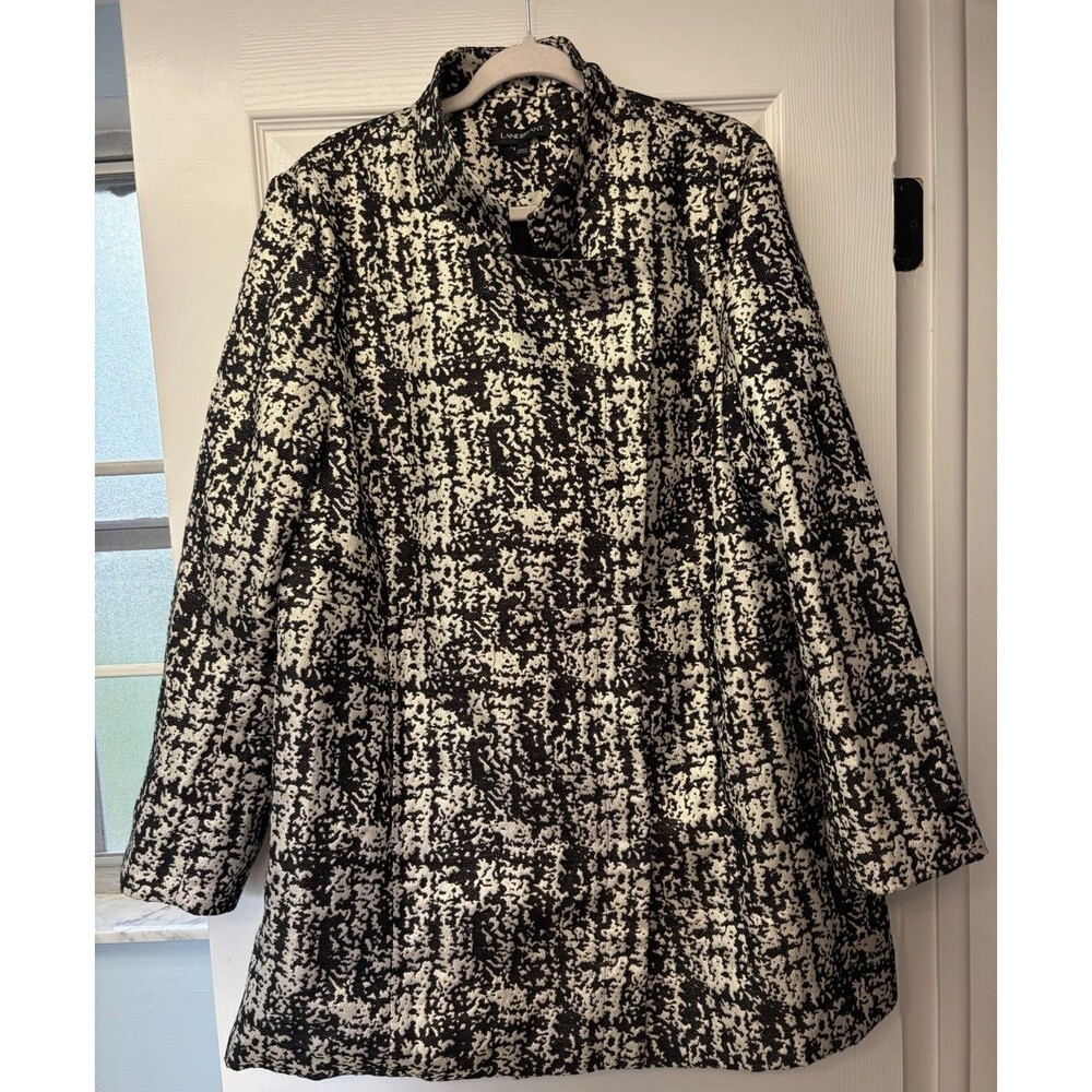 Lane Bryant Silver Black Metallic Jacquard Jacket Womens plus size 18/20